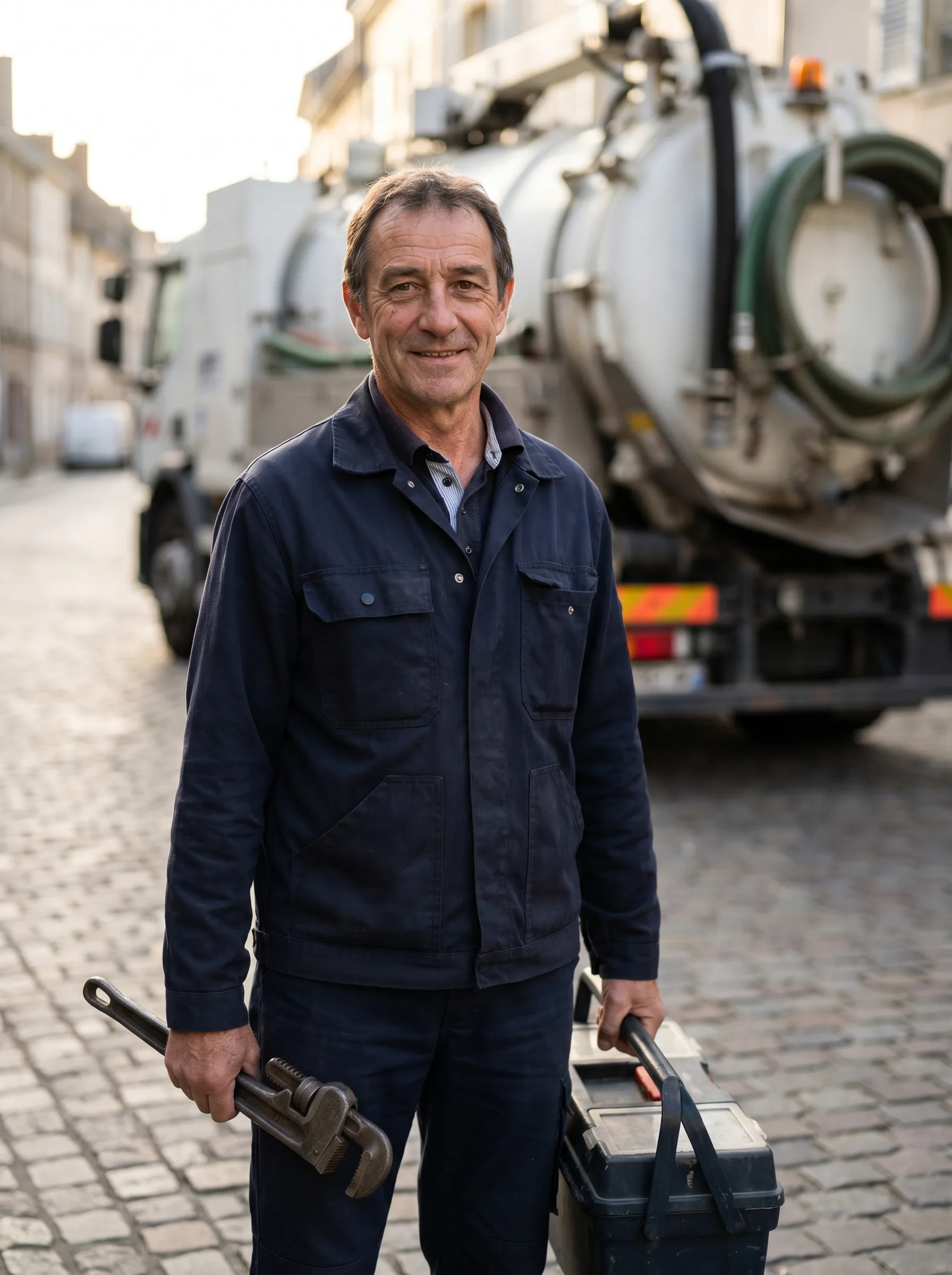 Technicien Paris Curage Pro en intervention dans une cuisine de restaurant parisien